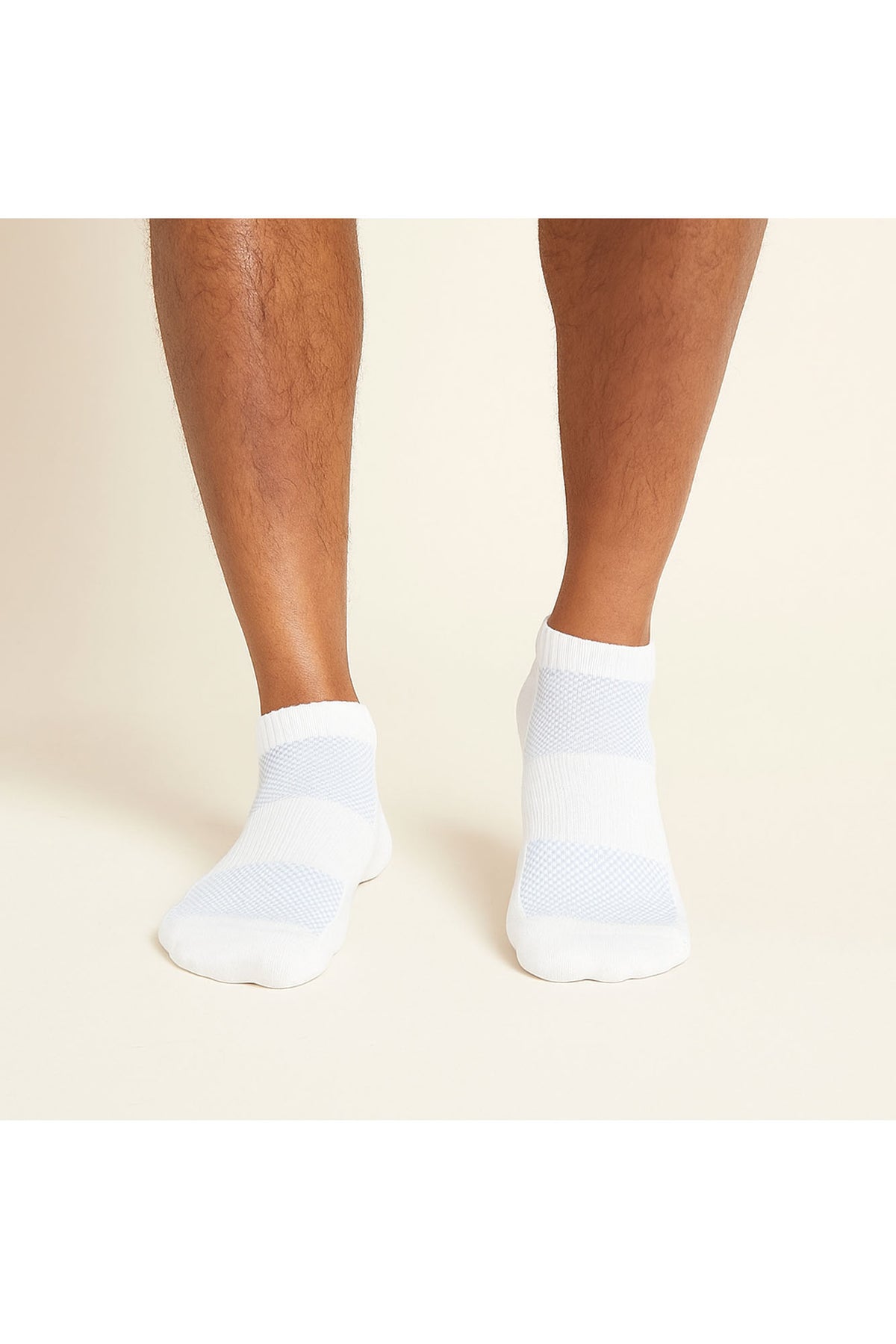 Men Set Of 3 Half Terry Ankle Socks Nets&Elastic White – Sam Socks