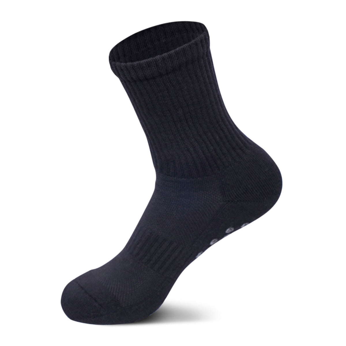 Men Pack Of 2 Soccer Silicon Socks Plain Black-White