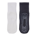 Women Pack Of 2 Yoga & Pilates Grip Silicon Socks Plain Black - Off White