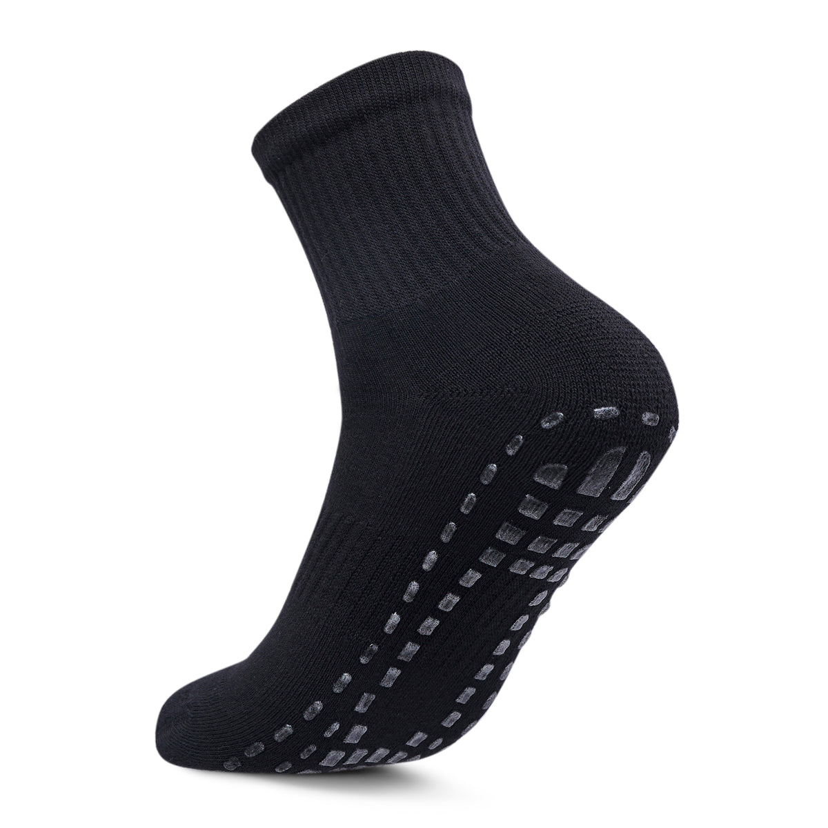 Women Pack Of 2 Yoga & Pilates Grip Silicon Socks Plain Black - Off White