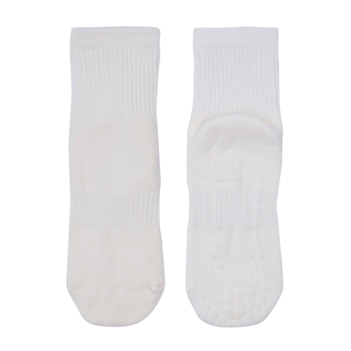 Women Pack Of 2 Yoga & Pilates Grip Silicon Socks Plain Off White