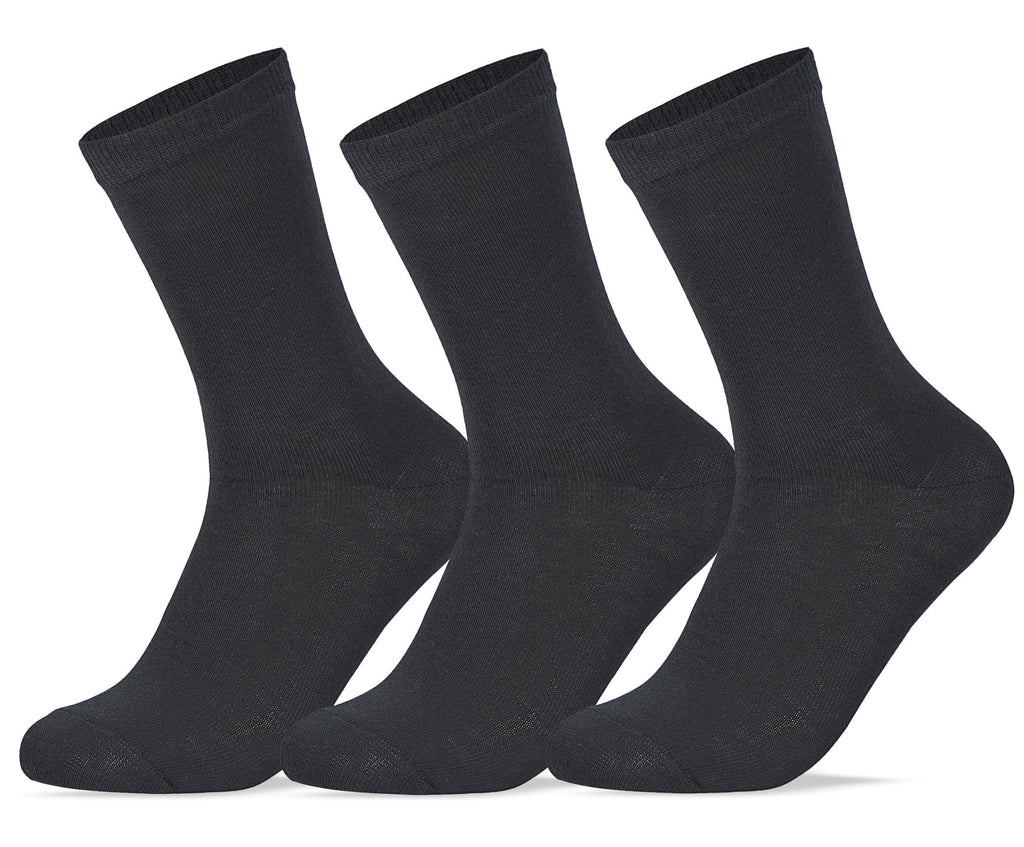 Women Set Of 3 Classic Long Socks Plain Black – Sam Socks