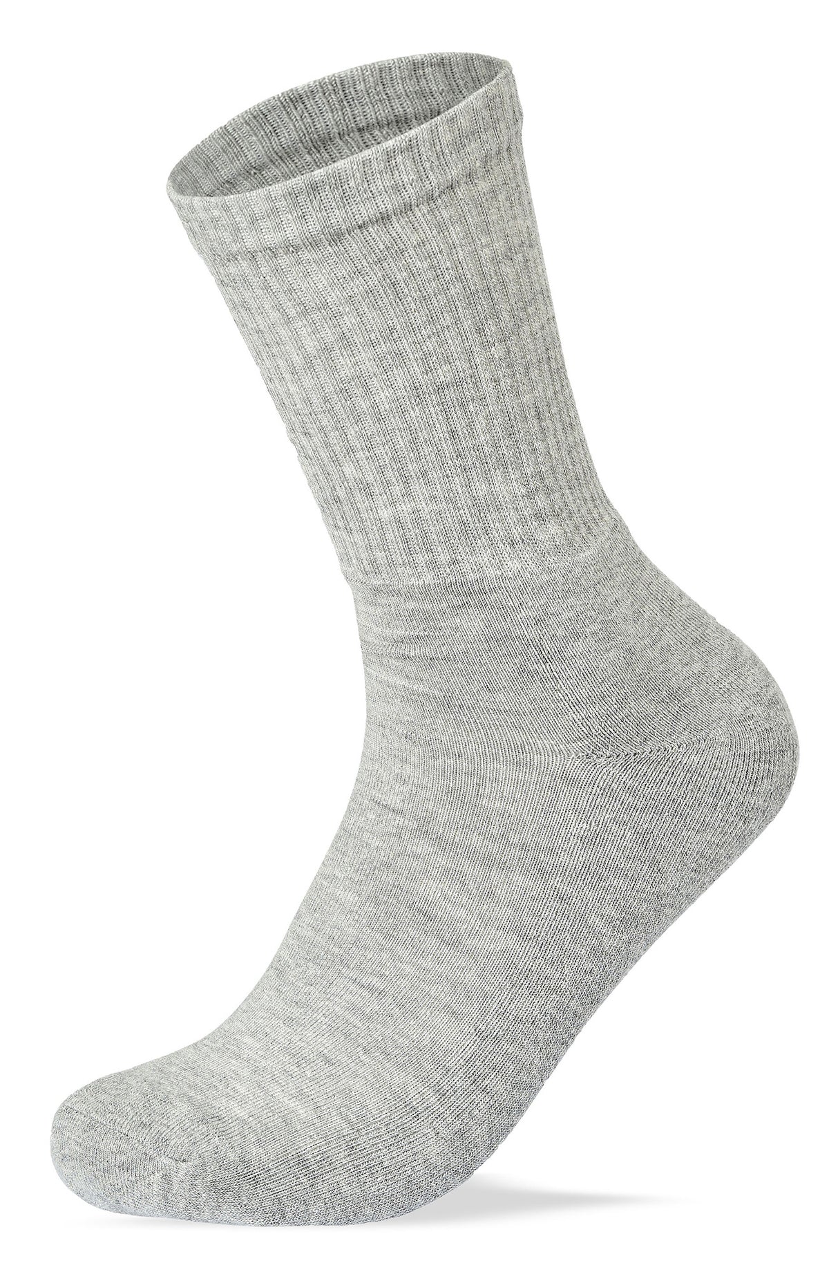 Women Set of 3 Half Terry Sport Long Socks Plain Black-White-Grey – Sam Socks