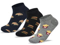 Women Set of 3 Ankle SE Pizza Pattern Socks – Sam Socks