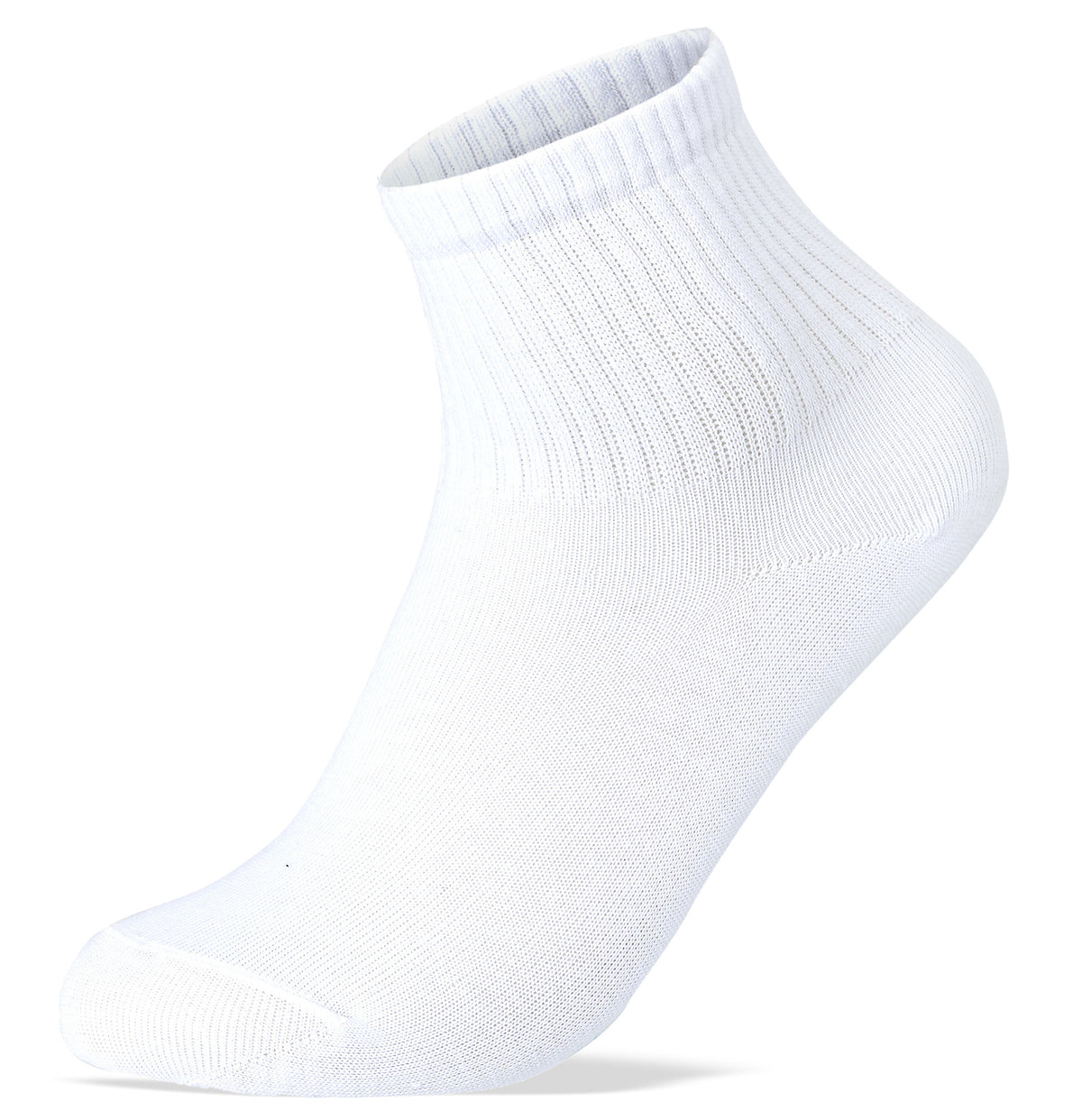 Women Set Of 3 Cotton Lycra L-Shape Plain Socks White – Sam Socks