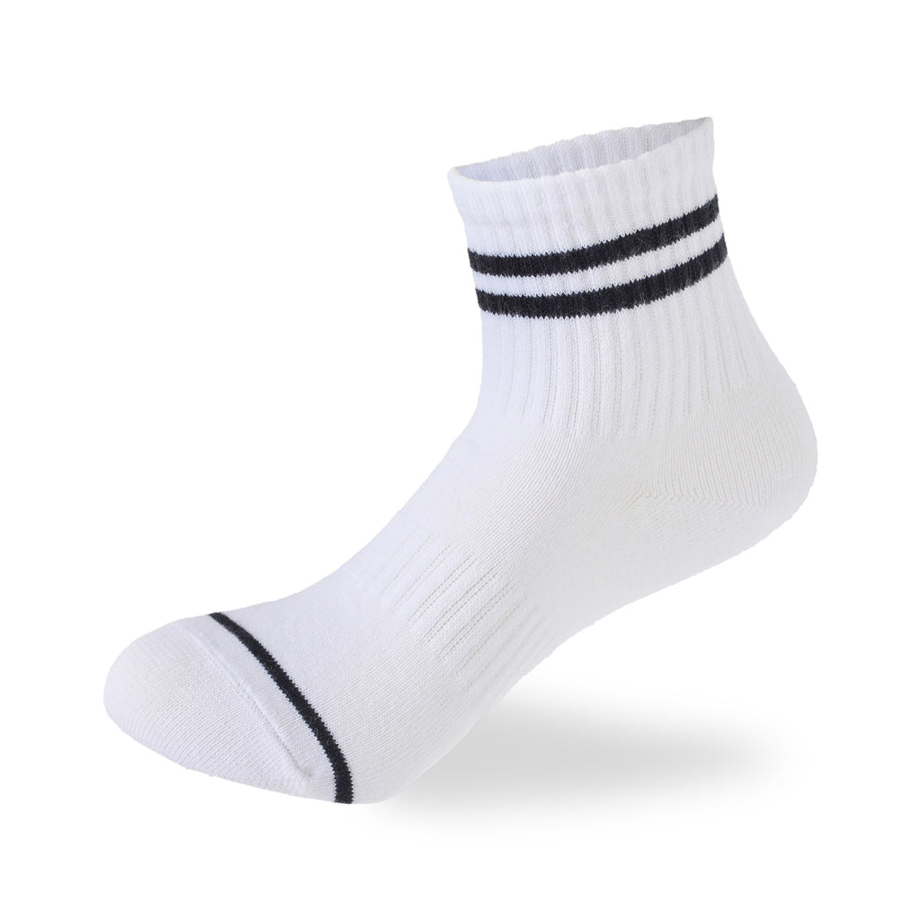 Kids Boys Set Of 3 Cotton Lycra Stripped L-Shape Socks Black-Grey-White – Sam Socks