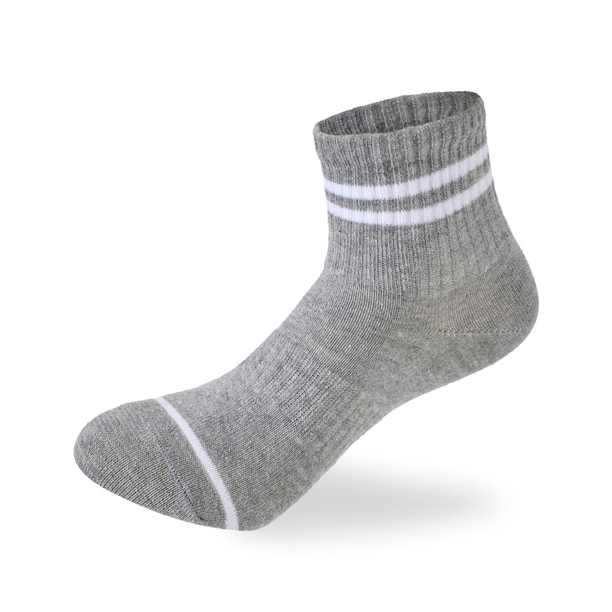 Kids Boys Set Of 3 Cotton Lycra Stripped L-Shape Socks Black-Grey-White – Sam Socks