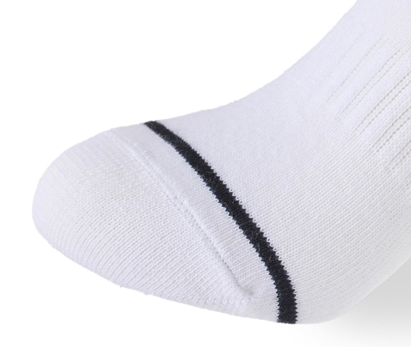 Kids Boys Set Of 3 Cotton Lycra Stripped L-Shape Socks White – Sam Socks