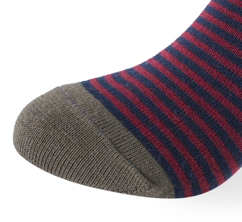 Kids Boys Set Of 3 Cotton Lycra Stripes L-Shape Socks Multicolor – Sam Socks