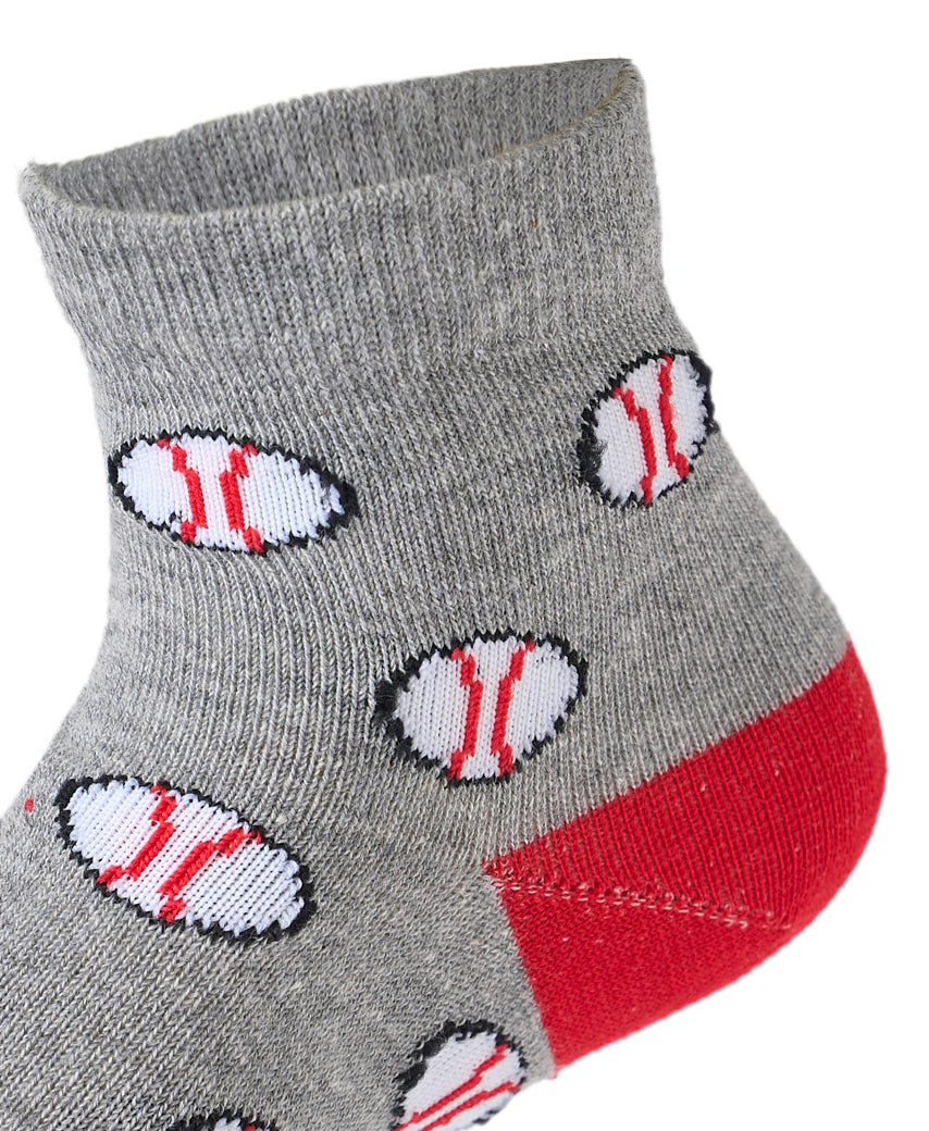 Kids Boys Set Of 3 Cotton Lycra Balls L-Shape Socks Multicolor – Sam Socks