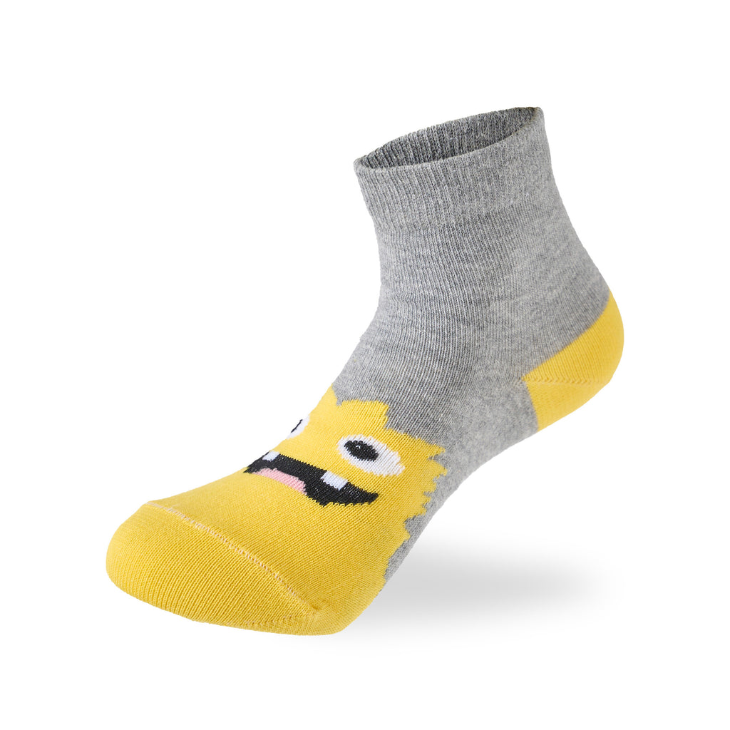 Kids Boys Set Of 3 Cotton Monsters L-Shape Socks Multicolor – Sam Socks