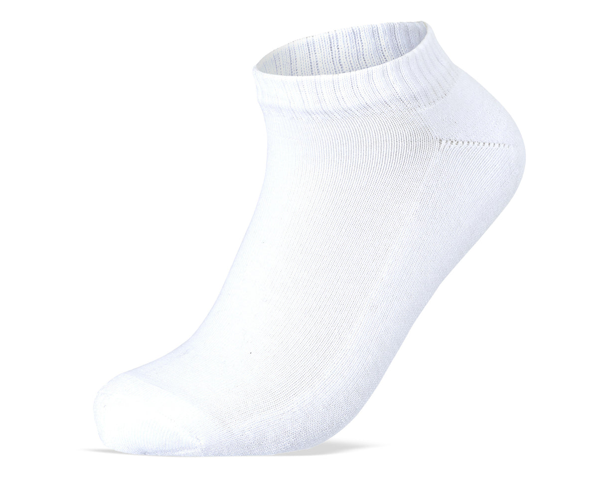 Women Set of 3 Ankle Half Terry Socks Plain White – Sam Socks