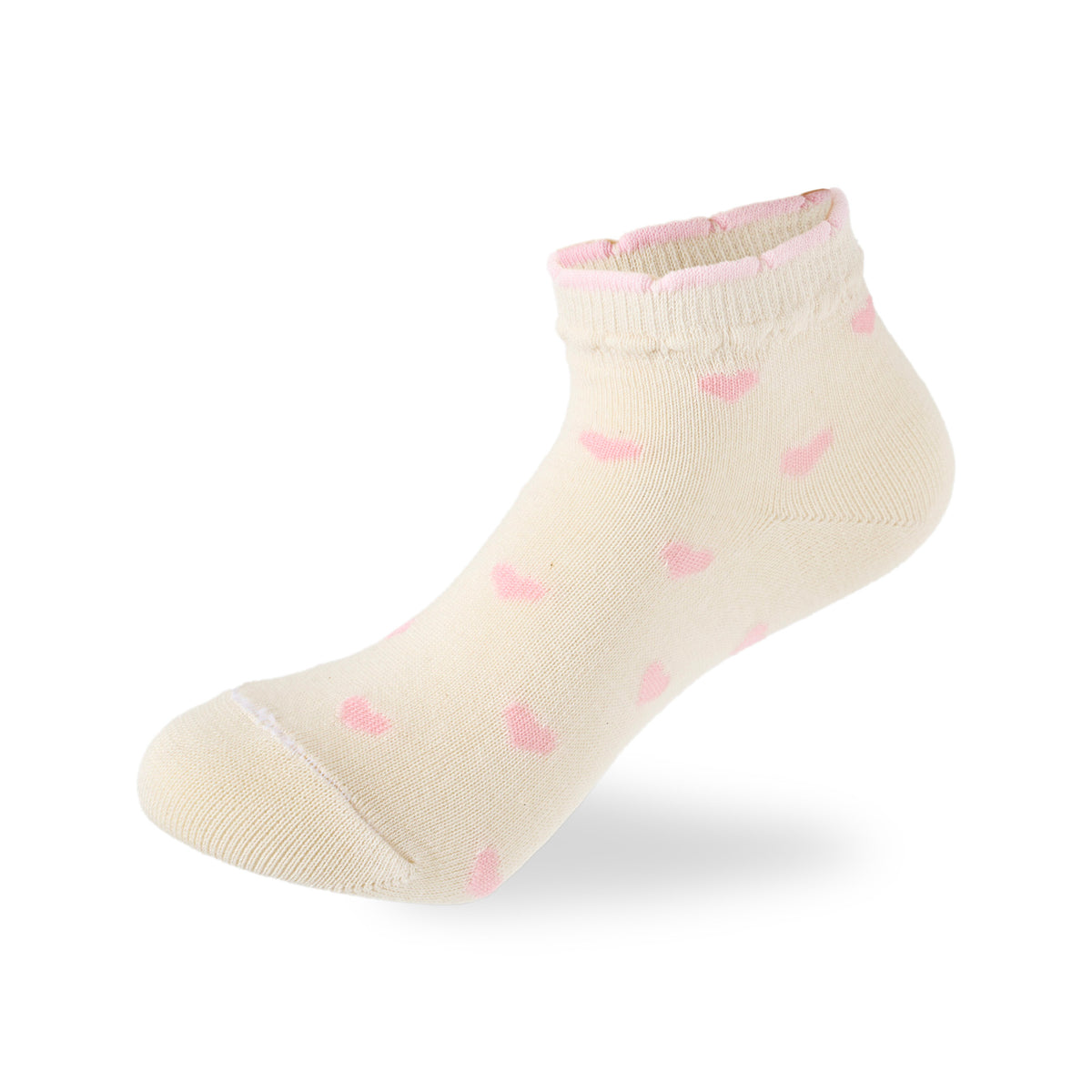 Kids Girls Set Of 3 Cotton Lycra Hearts L-Shape Socks Multicolor – Sam Socks