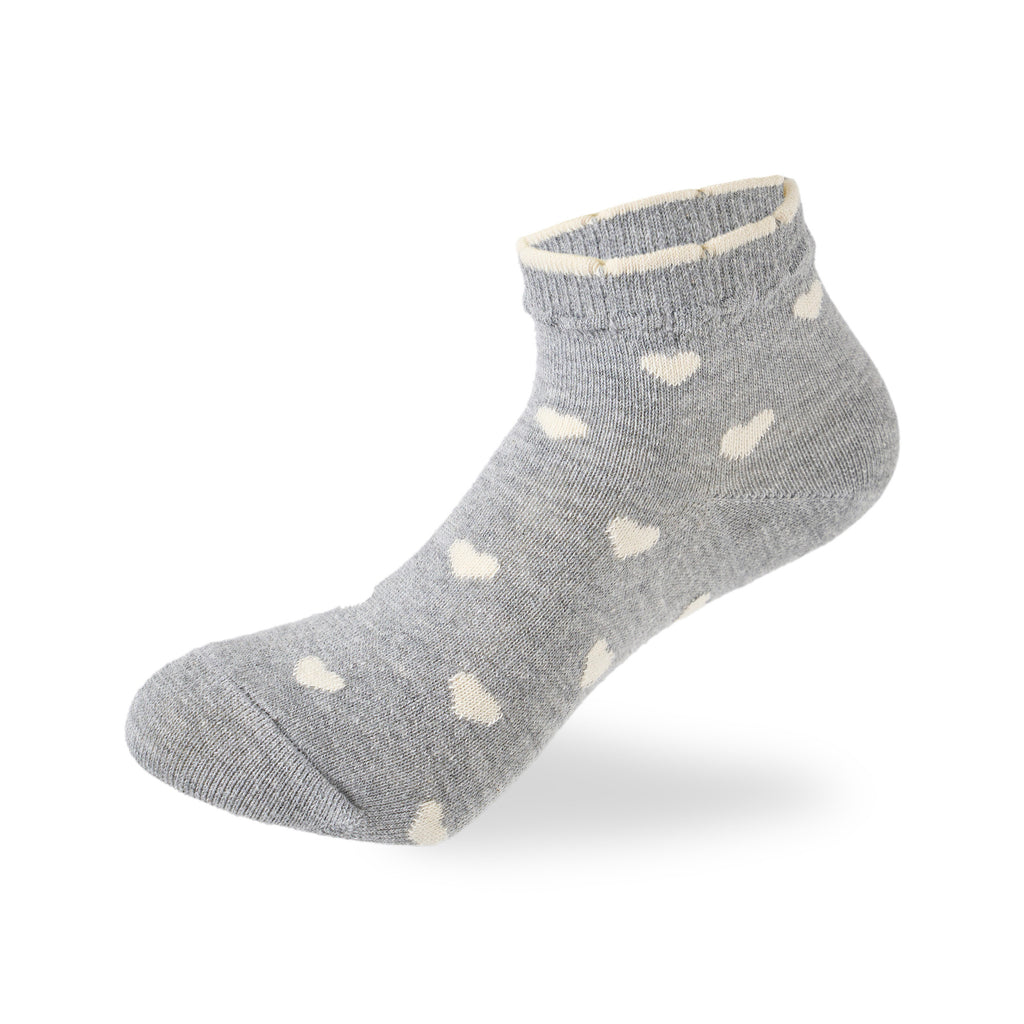 Kids Girls Set Of 3 Cotton Lycra Hearts L-Shape Socks Multicolor – Sam Socks