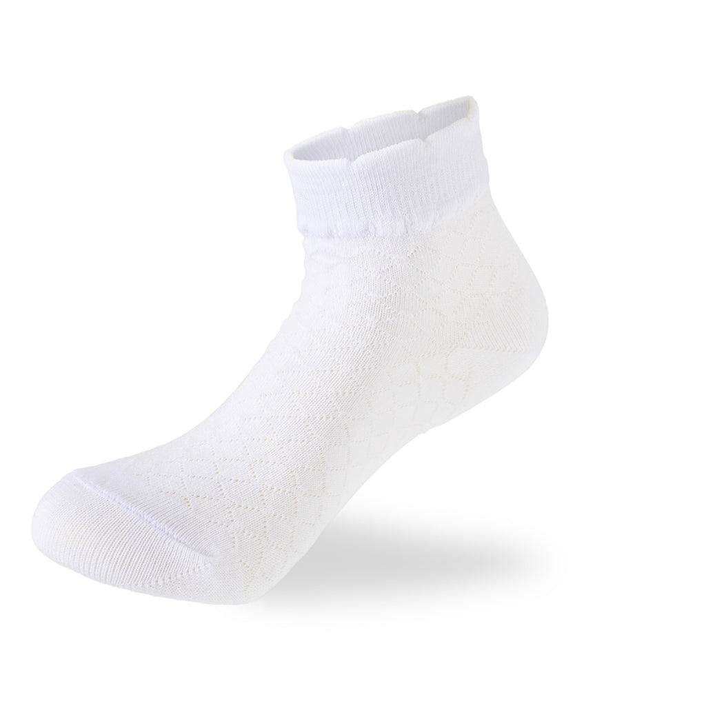 Kids Girls Set Of 3 Cotton Lycra Knitted L-Shape Socks Multicolor – Sam Socks