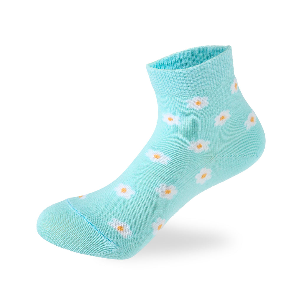 Kids Girls Set Of 3 Cotton Lycra FlowerG2 L-Shape Socks Multicolor – Sam Socks
