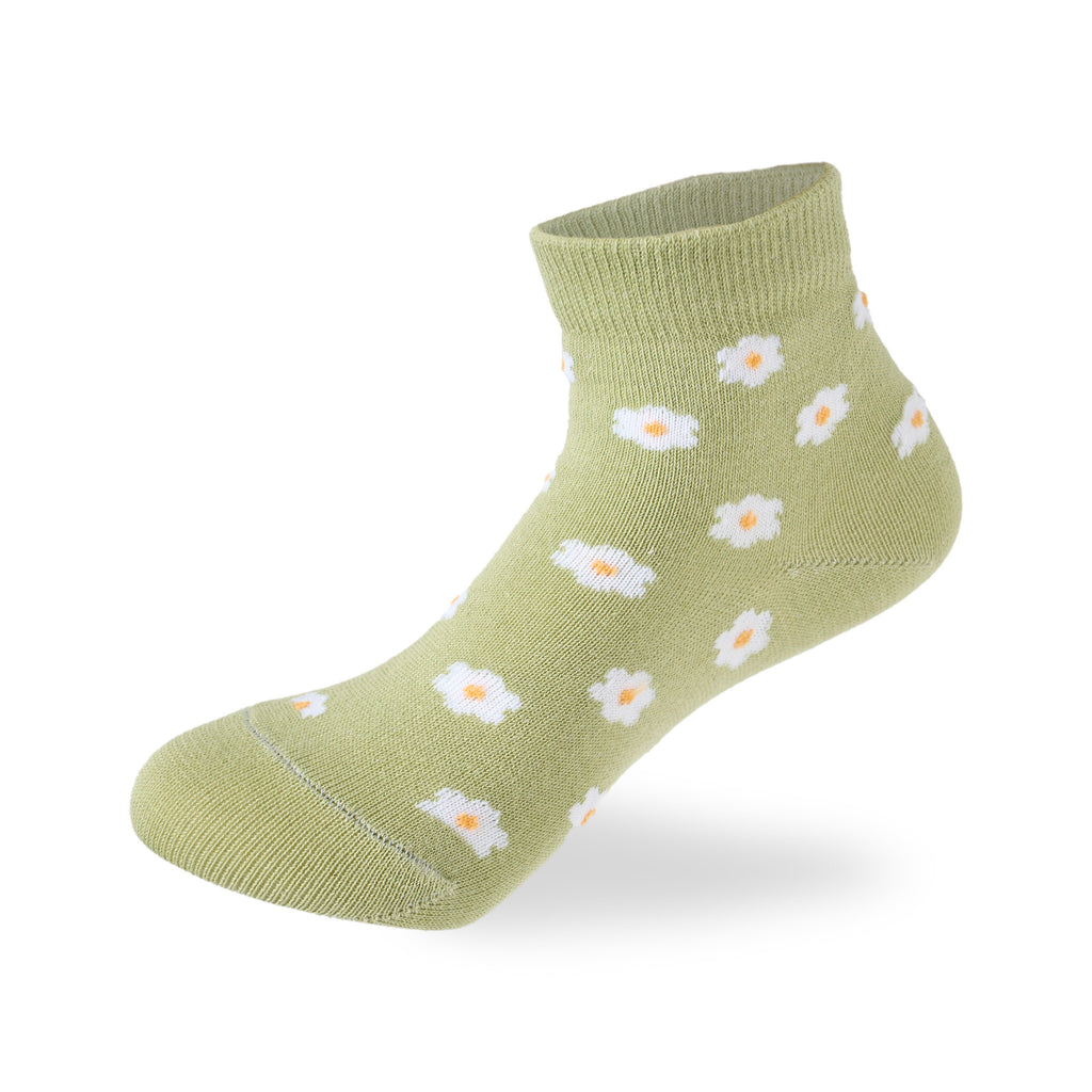 Kids Girls Set Of 3 Cotton Lycra FlowerG2 L-Shape Socks Multicolor – Sam Socks