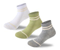 Kids Girl Set Of 3 Cotton Lycra Stripped L-Shape Socks Multicolor 2 – Sam Socks