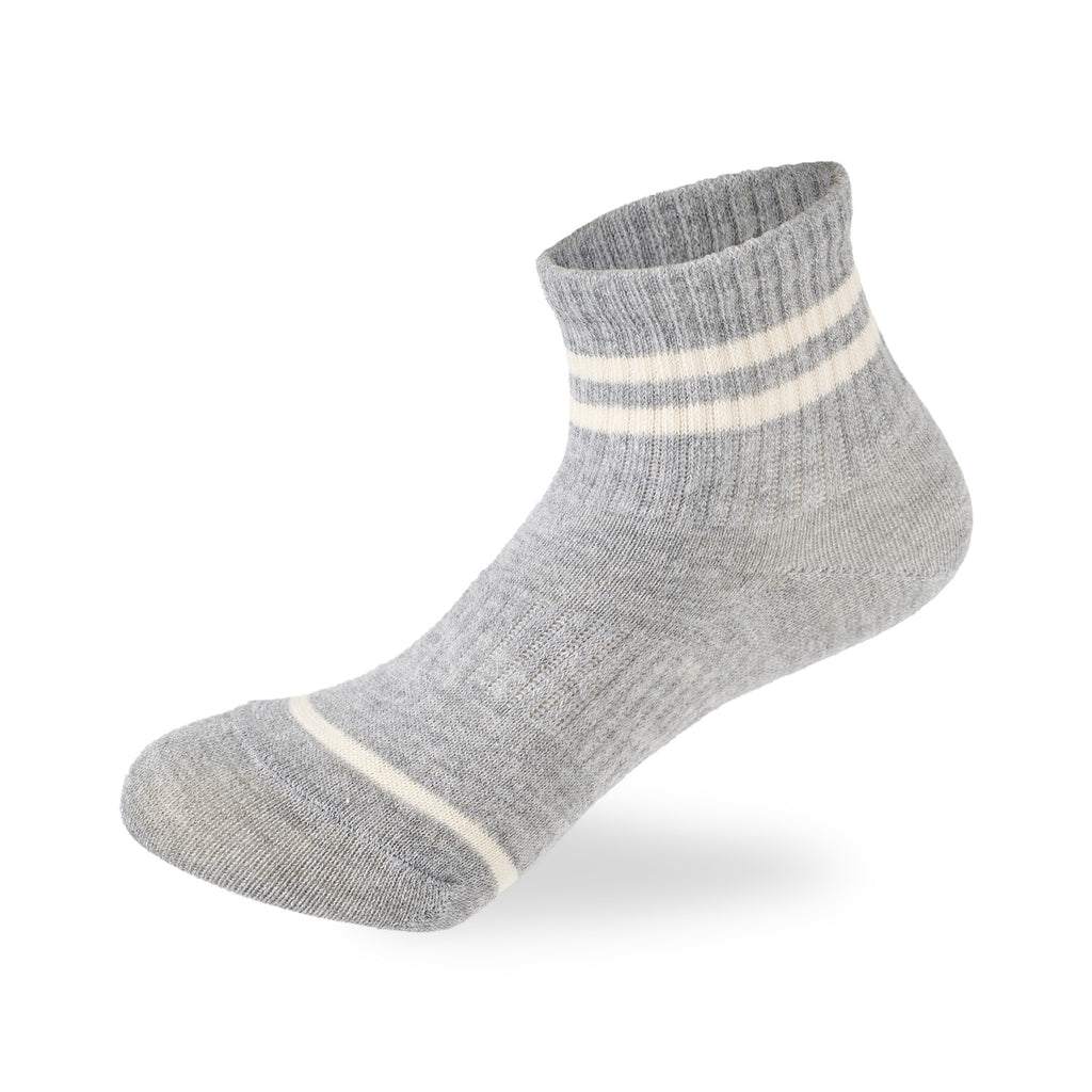 Kids Girl Set Of 3 Cotton Lycra Stripped L-Shape Socks Multicolor 2 – Sam Socks
