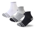 Women Set Of 3 Half Cushioned L-Shape DW Sport Socks White-Grey-Black – Sam Socks