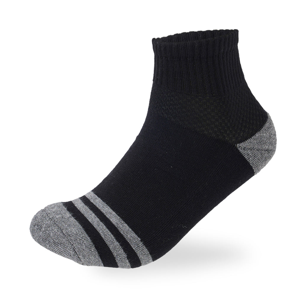 Women Set Of 3 Half Cushioned L-Shape DW Sport Socks White-Grey-Black – Sam Socks