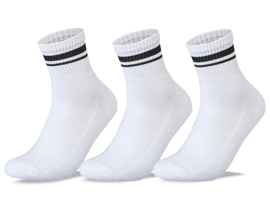 Women Set Of 3 Half Terry L-Shape DW1 Sport Socks White – Sam Socks