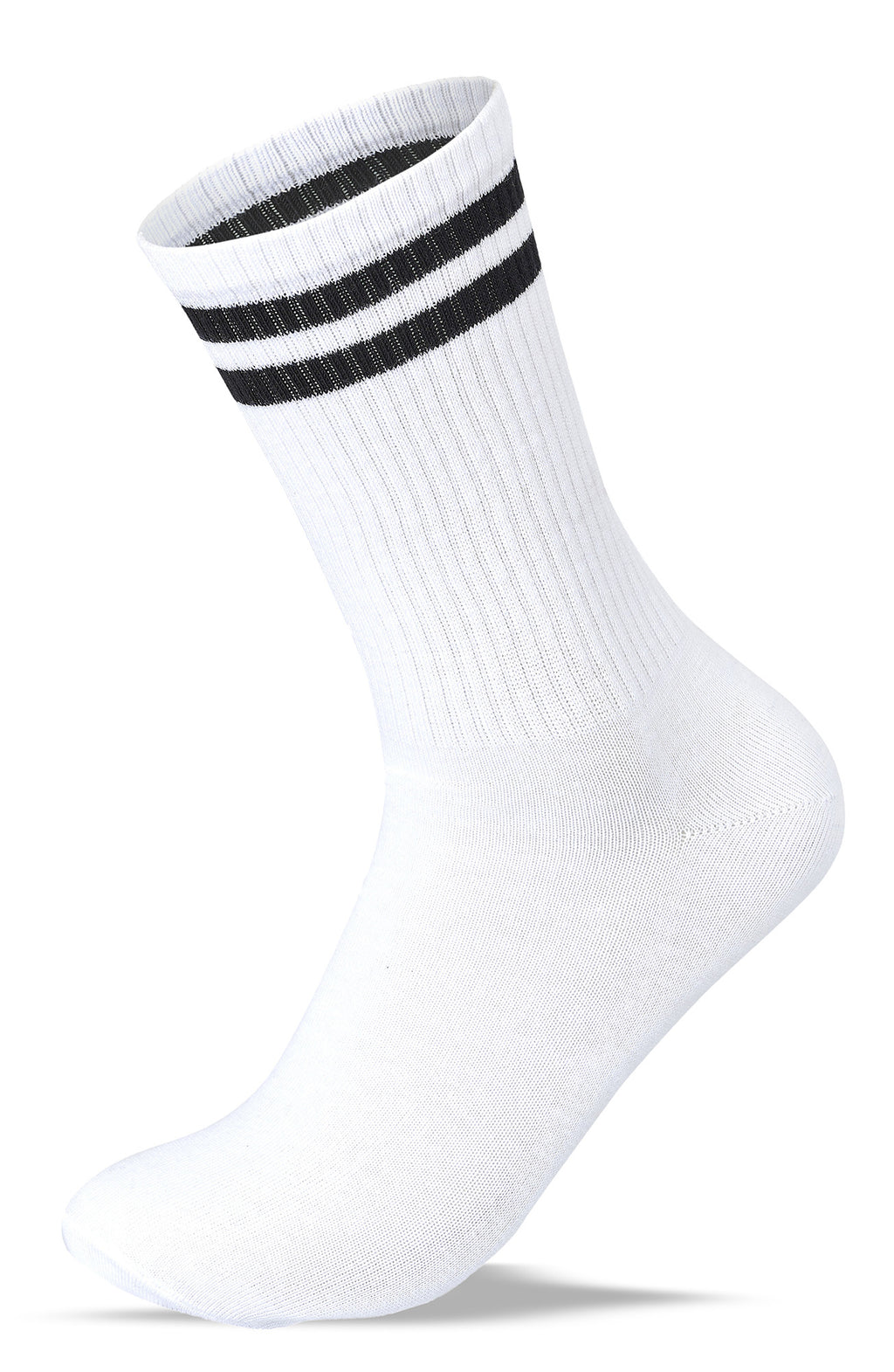 Women Set of 3 Long Lycra Stripped Elastic Socks Grey-Black-White – Sam Socks