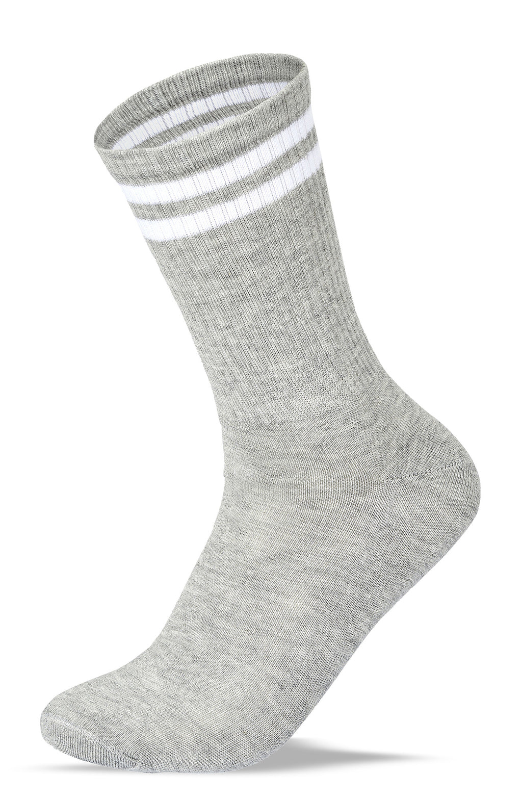 Women Set of 3 Long Lycra Stripped Elastic Socks Grey-Black-White – Sam Socks
