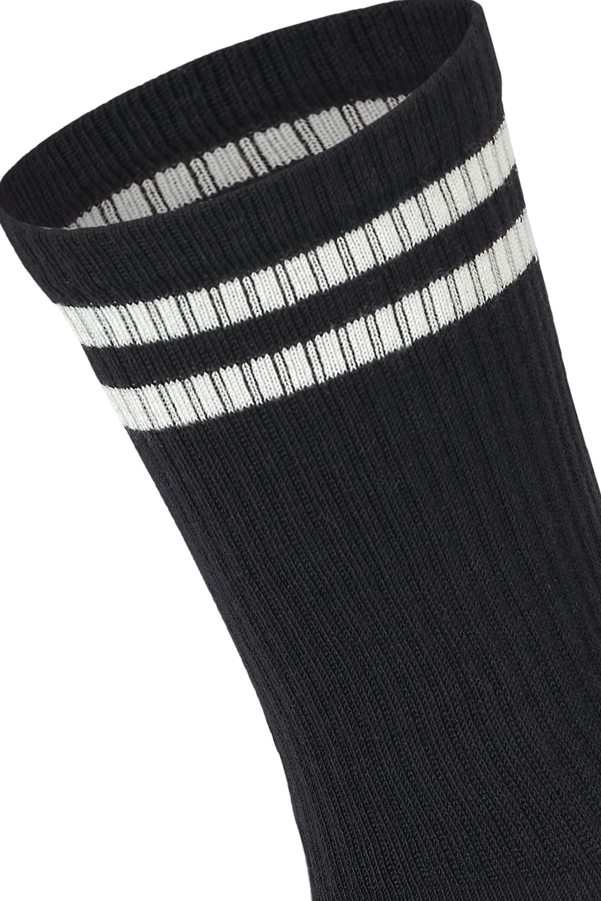 Women Set of 3 Long Lycra Stripped Elastic Socks Grey-Black-White – Sam Socks