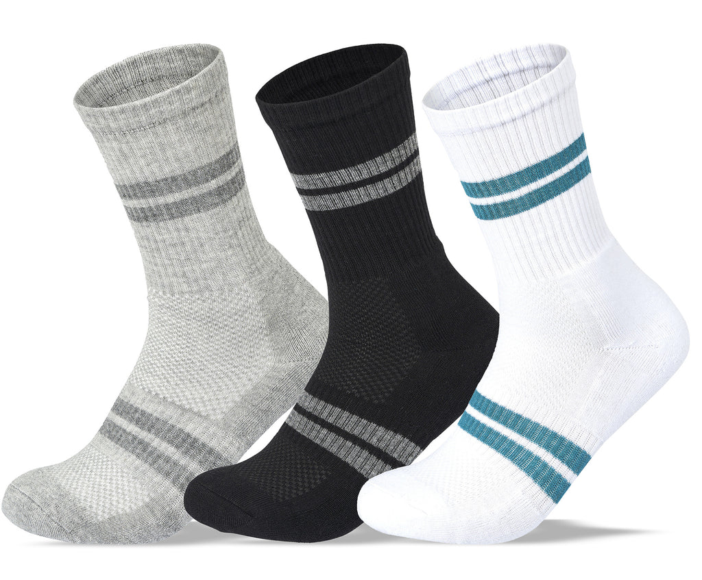 Women Set of 3 Half Cushioned Sport Stripped Socks SS2W Multicolor 1 – Sam Socks
