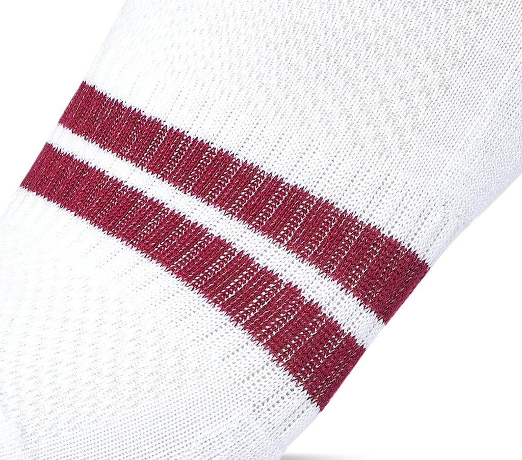 Women Set of 3 Half Cushioned Sport Stripped Socks SS2W White – Sam Socks