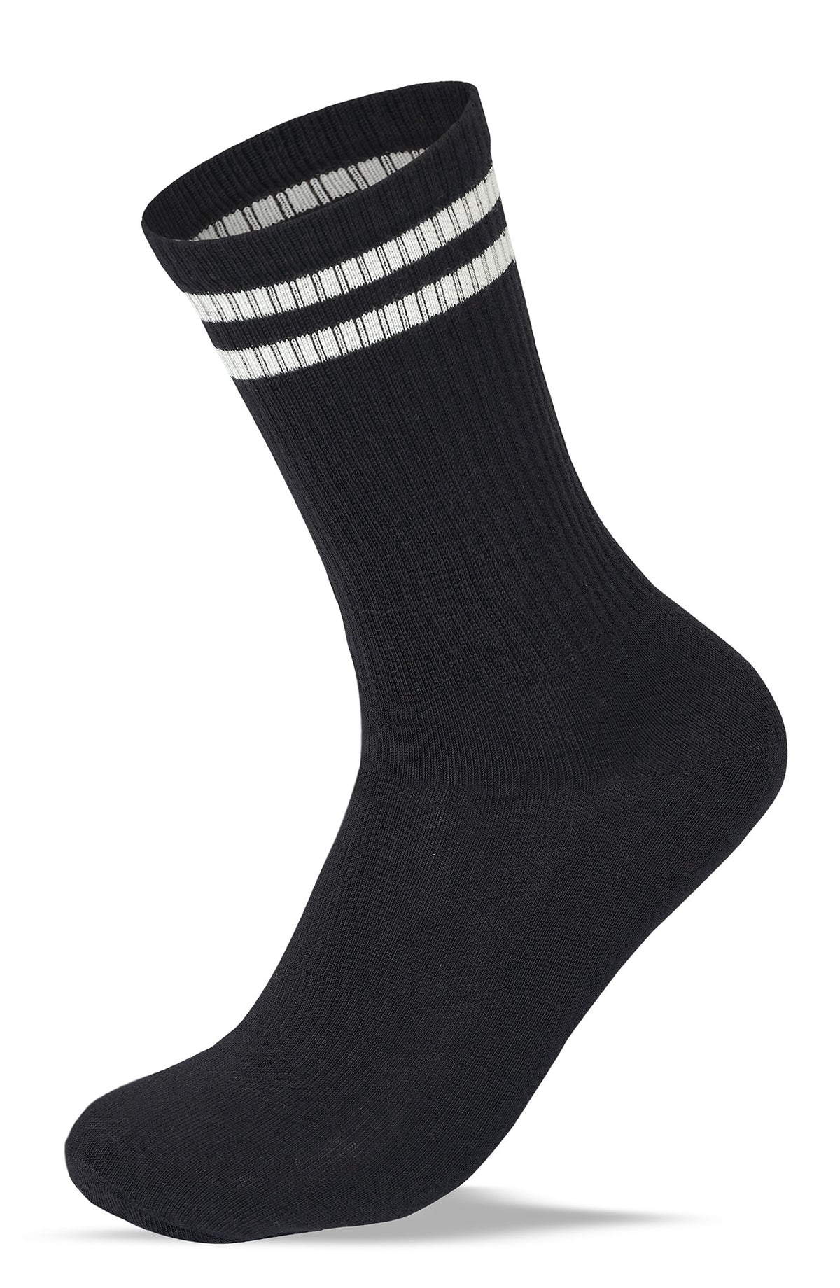 Men Set of 3 Long Lycra Stripped Elastic Socks White-Black-Grey – Sam Socks