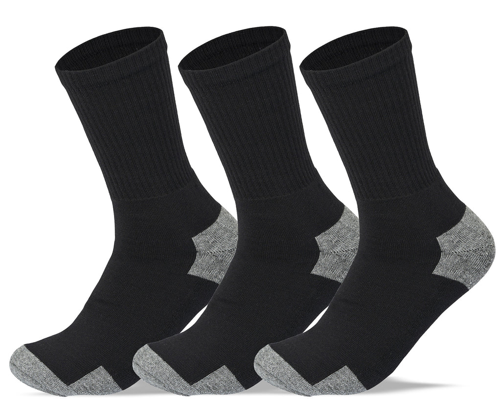 Men Set of 3 Half Terry Sport Socks SS1 Black – Sam Socks