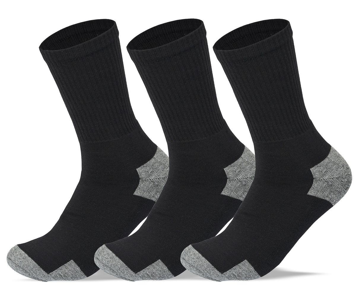 Men Set of 3 Half Terry Sport Socks SS1 Black – Sam Socks