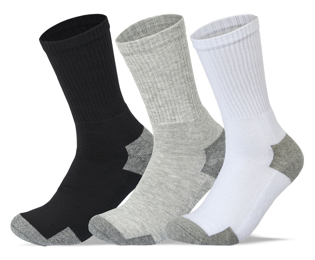 Men Set of 3 Half Terry Sport Socks SS1 Black-White-Grey – Sam Socks