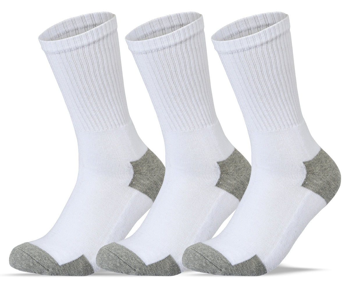 Men Set of 3 Half Terry Sport Socks SS1 White – Sam Socks