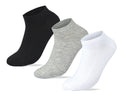 Sam Socks Set Of 3 Ankle Socks Women Black-L.Grey-White – Sam Socks