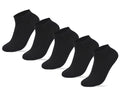 Women Set Of 5 Ankle Socks Plain Black – Sam Socks
