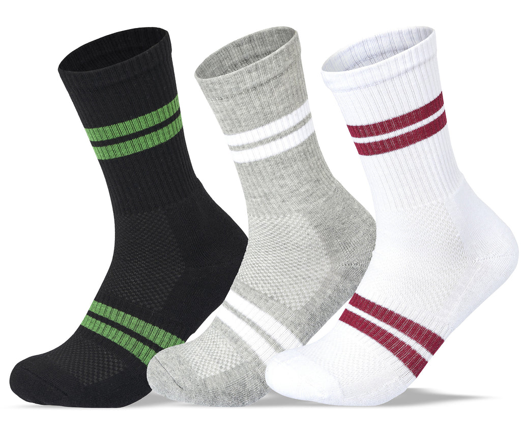 Men Set of 3 Half Terry Sport Stripped Socks SS2 Multicolor 2 – Sam Socks