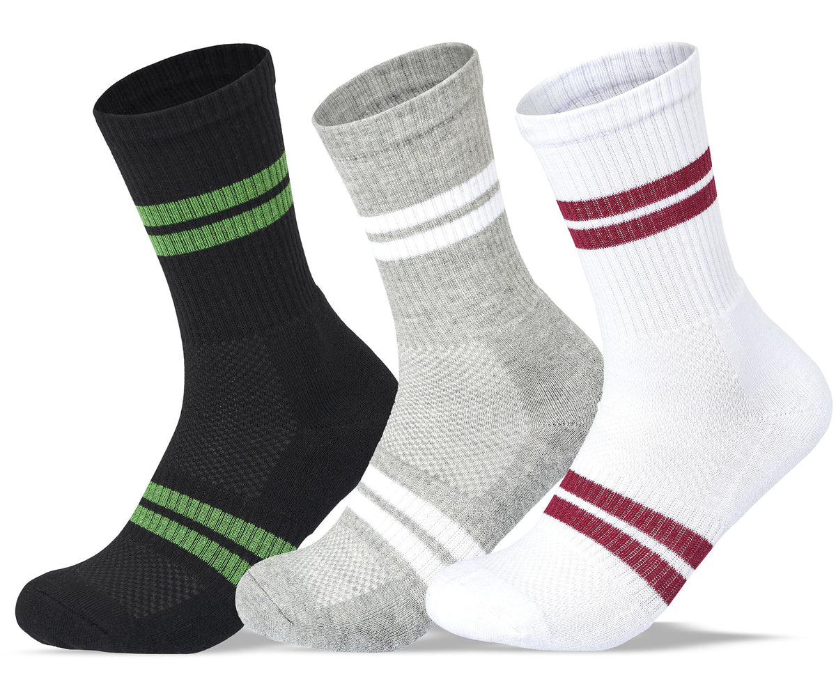 Men Set of 3 Half Terry Sport Stripped Socks SS2 Multicolor 2 – Sam Socks