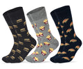 Men Set of 3 Long Casual Pizza Pattern Socks – Sam Socks