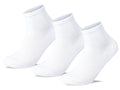 Men Set Of 3 Cotton Lycra L-Shape Plain Socks White – Sam Socks