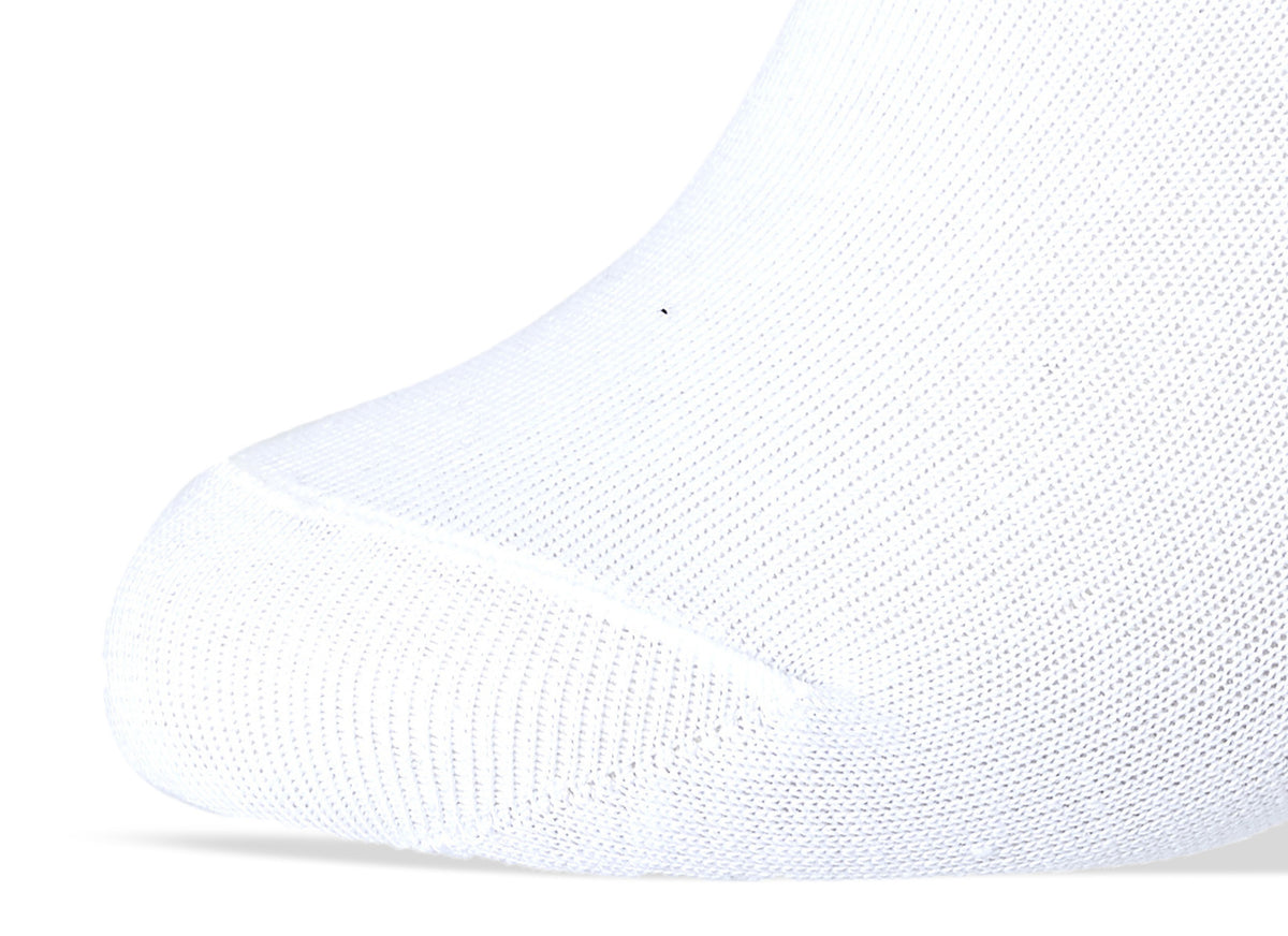 Men Set Of 3 Cotton Lycra L-Shape Plain Socks White – Sam Socks