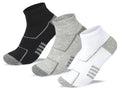 Men Set Of 3 Cotton Lycra L-Shape Socks Black-White-Grey – Sam Socks
