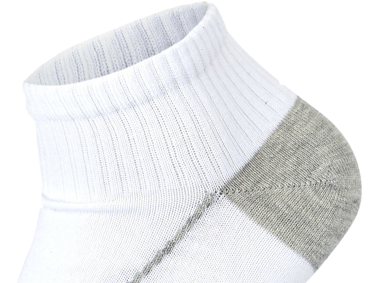Men Set Of 3 Cotton Lycra L-Shape Socks White – Sam Socks