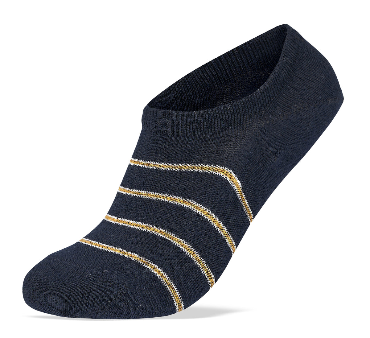 Men Set of 3 No Show Socks Striped Draw 2 L.Grey- Blue- D.Grey – Sam Socks