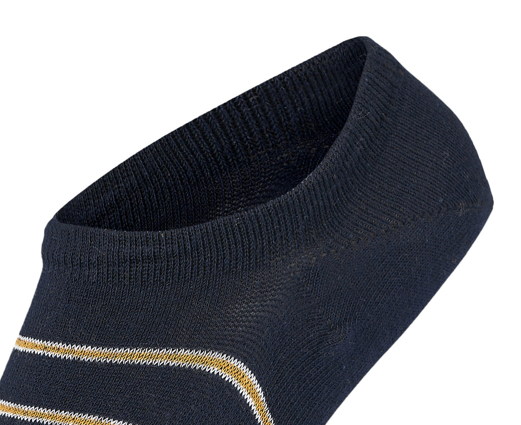 Men Set of 3 No Show Socks Striped Draw 2 L.Grey- Blue- D.Grey – Sam Socks
