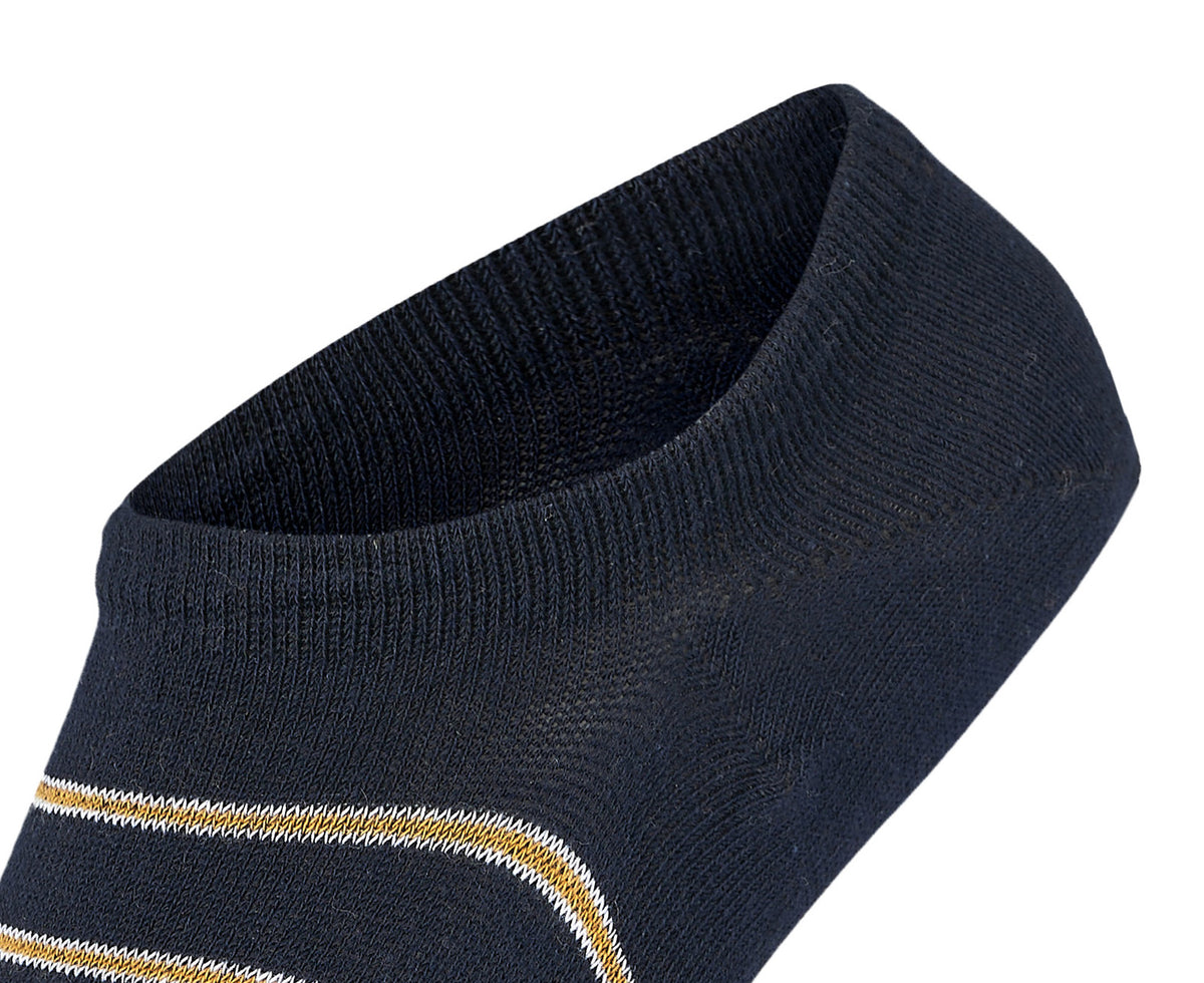 Men Set of 3 No Show Socks Striped Draw 2 L.Grey- Blue- D.Grey – Sam Socks