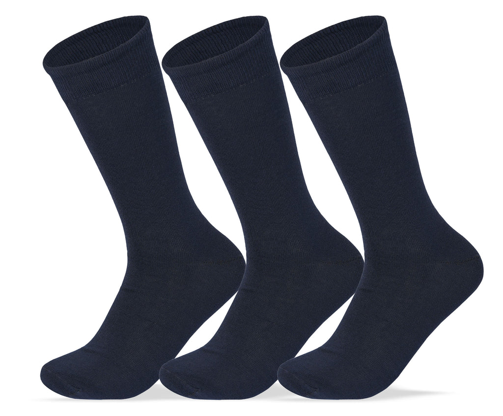 Men Set of 3 Classic Socks Plain Navy Blue – Sam Socks