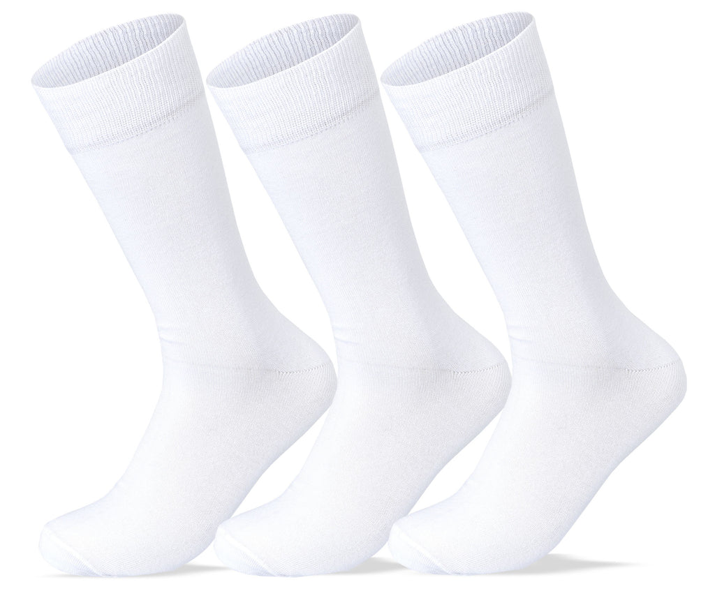 Men Set of 3 Classic Socks Plain White – Sam Socks